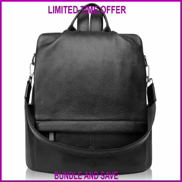 Genuine Leather Anti-Theft Backpack Purse Convertible Shoulder Bag Women main image 2